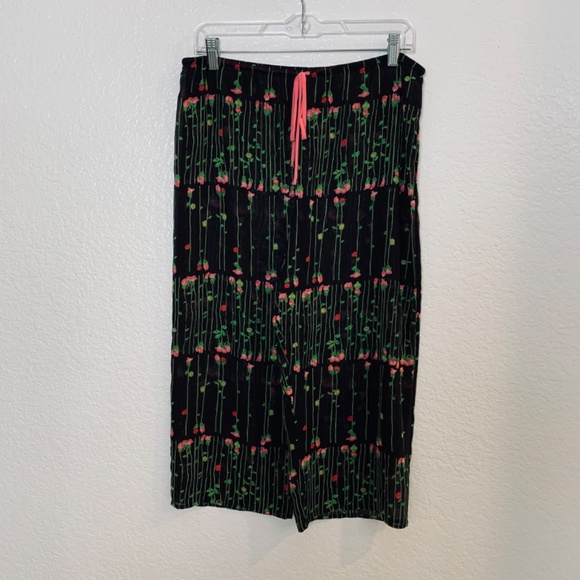 Josie Natori Two Piece Set Sheer Robe & Pant Small Floral Vintage Fairy Whimsy - Picture 7 of 12